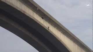 Gary Connery BASE jump from massive bridge