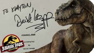 David Koepp Signed Part Of Jurassic Parks Script For Me