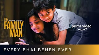 Every Bhai Behen Ever  The Family Man Scene  Atharv and Dhriti  Amazon Prime Video