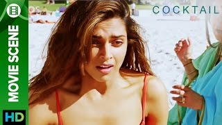 Deepikas Most Embarrassing Moment  Movie Scene  Bollywood Movie  Cocktail