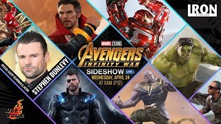 Actors Stephen Dunlevy and Ellen Hollman plus Avengers Infinity War Collections  Sideshow Live