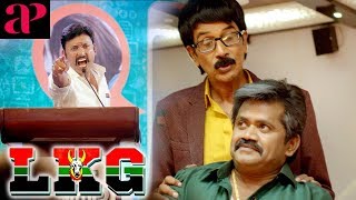 Media tries to prove JK Rithesh as woman  LKG Tamil Movie Scenes  Tamil Comedy Scenes 2019