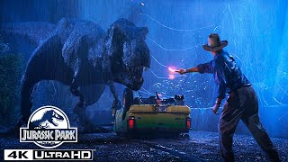 The T rex Escapes the Paddock in 4K HDR  Jurassic Park