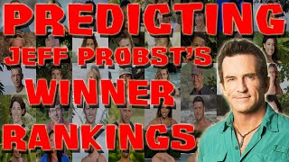 Survivor  Predicting Jeff Probsts Winner Rankings