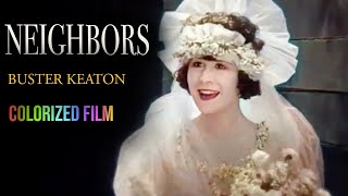 Neighbors 1920 Buster Keaton  Colorized  RomCom Romance Comedy  Full Length Short Film