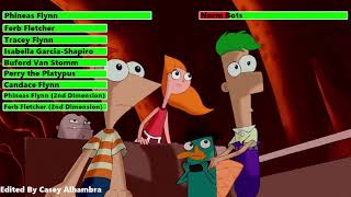 Phineas and Ferb the Movie Across the 2nd Dimension 2011 Tunnel Chase with healthbars