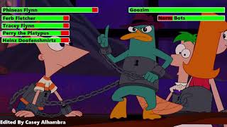 Phineas and Ferb the Movie Across the 2nd Dimension 2011 Goozim Escape with healthbars