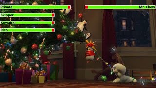 The Madagascar Penguins in a Christmas Caper 2005 with healthbars