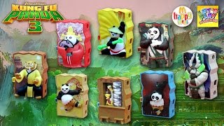 2016 Kung Fu Panda 3 McDonalds Happy Meal Complete Set of 8 Toys