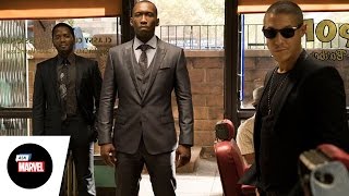 Ask Marvel Frank Whaley Theo Rossi and Mahershala Ali of Marvels Luke Cage