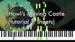 Howls Moving Castle Studio GhibliJoe Hisaishi Piano Tutorial  Sheets