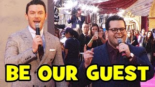 Luke Evans  Josh Gad Sing Be Our Guest At BEAUTY AND THE BEAST World Premiere