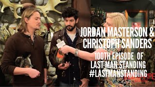 Jordan Masterson  Christoph Sanders at LastManStanding 100th Episode Celebration with Cast on Set