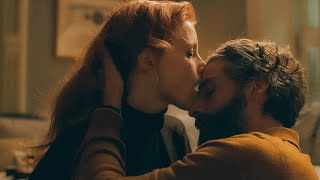 Scenes From a Marriage 1x03 Mira and Jonathan kiss Jessica Chastain Oscar Isaac