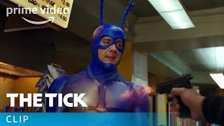 The Tick Live Action Superhero Stops Robbers  Prime Video