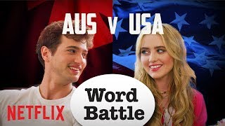 The Society Cast AUS vs USA Word Battle  Netflix