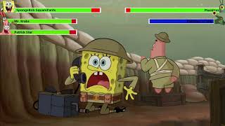 The SpongeBob Movie Sponge Out of Water 2015 Food Fight with healthbars