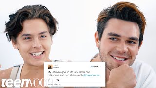 Riverdales Cole Sprouse  KJ Apa Compete in a Compliment Battle  Teen Vogue
