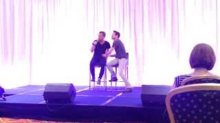Ian Bohen and JR Bourne act out a Teen Wolf scene together