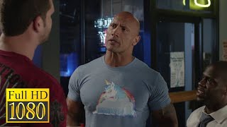 Dwayne Johnson punished bullies in a bar in the movie Central Intelligence 2016