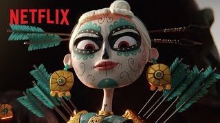 Chimi the Skull Warrior Joins Mayas Quest  Maya and the Three Sneak Peek  Netflix After School