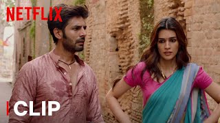 Kartik Aaryan  Kriti Sanon Confront Pankaj Tripathi  Luka Chuppi  Netflix India