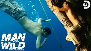 Bear Grylls Searches a Whole Island for Food  Man vs Wild