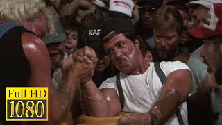 Sylvester Stallone vs Bonecrusher at the bar in the movie Over The Top 1987