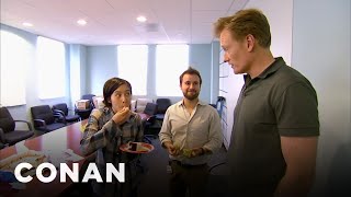 Conan Busts His Employees Eating Cake  CONAN on TBS