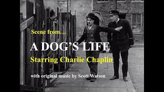 Scene from A DOGS LIFE 1918 starring Charlie Chaplin