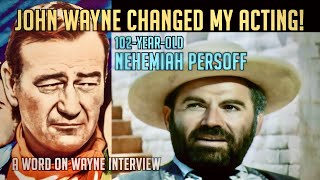 John Wayne with 102YearOld Nehemiah Persoff 19192022 Wayne Bogart Brando Poitier Exclusive