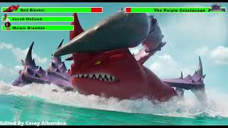 The Sea Beast 2022 Monster Battle with healthbars