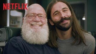 David Letterman and Jonathan Van Ness on Beard Trims Self Care Gender and LGBTQ Rights  Netflix