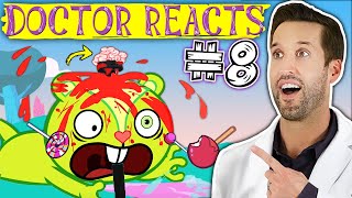 ER Doctor REACTS to Happy Tree Friends Medical Scenes 8
