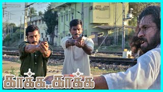 Kaakha Kaakha Tamil Movie  Suriya encounters Sethu brutally  Suriya  Jyothika  Jeevan