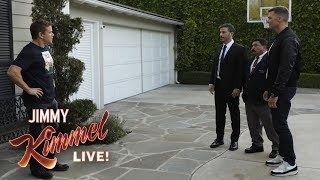 Tom Brady Helps Jimmy Kimmel Vandalize Matt Damons House