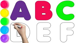 How to Draw Alphabets ABC for Kids Easy Step by Step  Ks Art