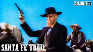 Santa Fe Trail  COLORIZED WESTERN  Errol Flynn  Cowboy Movie  Wild West