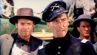 Western War Movie  Santa Fe Trail 1940 Errol Flynn Ronald Reagan  COLORIZED Full Movie