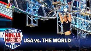 Jessie Graffs RecordBreaking Run  American Ninja Warrior USA vs The World