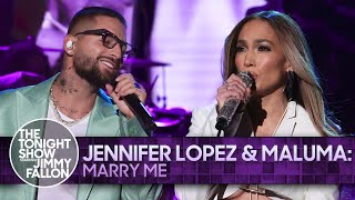 Jennifer Lopez  Maluma Marry Me  The Tonight Show Starring Jimmy Fallon