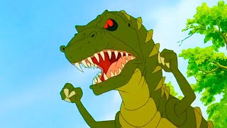 THE LAND BEFORE TIME V THE MYSTERIOUS ISLAND Clip  Sharptooth 1997