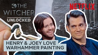 Henry Cavill  Joey Batey Get the Cast Into Warhammer Painting  The Witcher Unlocked  Geeked