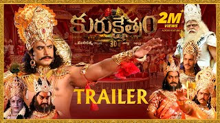 Kurukshetram Telugu Trailer  Munirathna  Darshan Ambarish VRavichandran Arjun Sarja  Naganna