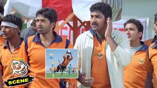 SS Rajamouli Sye Kannada Movie Scenes  Nithin Team Boosts Up  Scores Points Against Pradeep Team