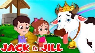 Jack and Jill Nursery Rhymes  Kids Songs with Lyrics  Went up the hill  FlickBox