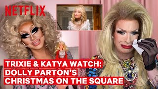 Drag Queens Trixie Mattel  Katya React to Dolly Partons Christmas on the Square  I Like to Watch