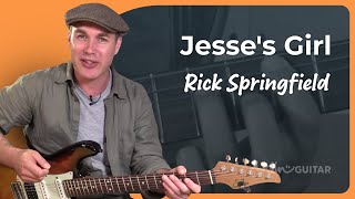 How to play Jessies Girl by Rick Springfield  Easy Guitar Lesson
