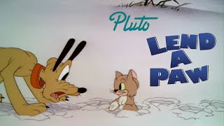 Lend a Paw 1941 Disney Pluto  Cartoon Short Film  Mickey Mouse