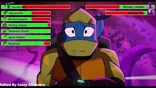 Rise of the Teenage Mutant Ninja Turtles The Movie 2022 Final Battle with healthbars 34